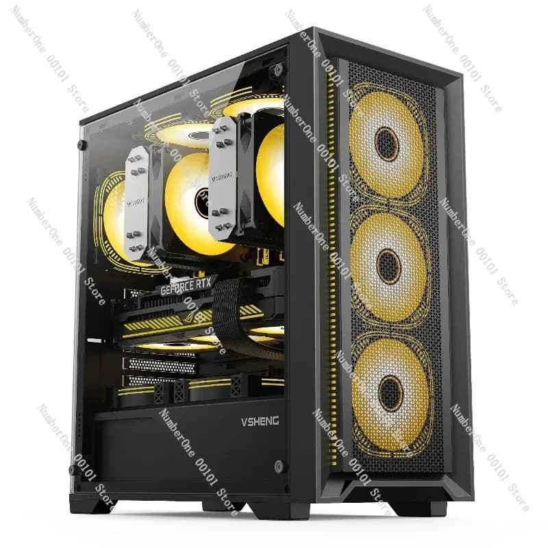 Chassis dual CPU X99 transfrontaliero, server dual CPU X99 con scheda madre E-ATX larga 33 pollici, case del computer con finestra laterale
