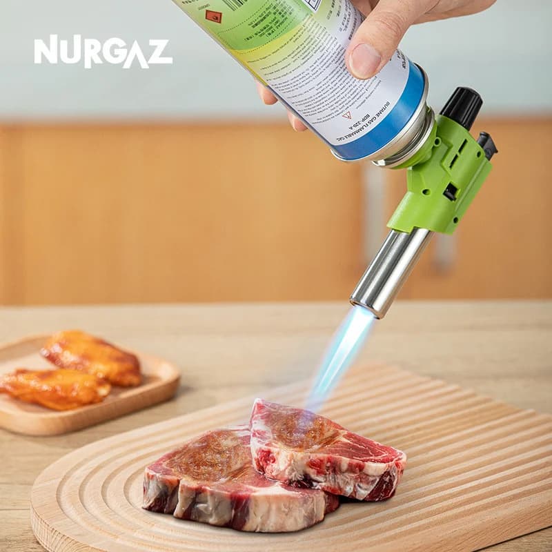 Gas torch for Camping, Barbecue, Sawing, Lighting, Butano burner, Metal Flame Gun, Sawing Torch, Heating lighter