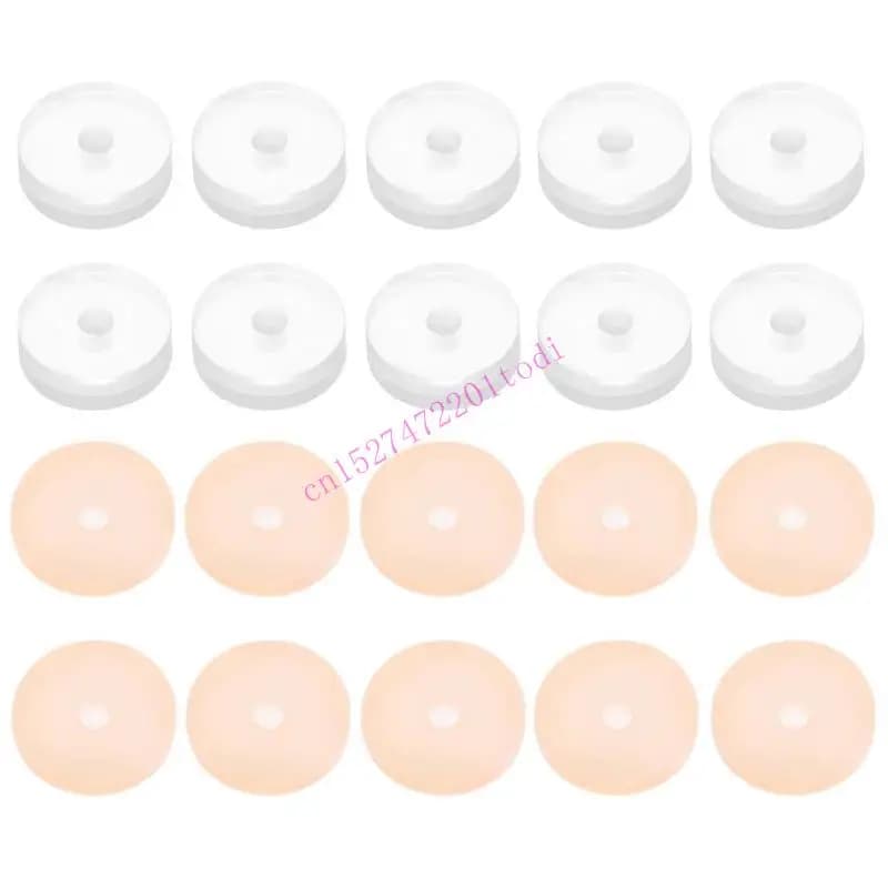 50x 7mm Cuscinetti per dischi trasparenti Patch supporto per lobo orecchio Cuscinetti per dischi trasparenti Orecchini