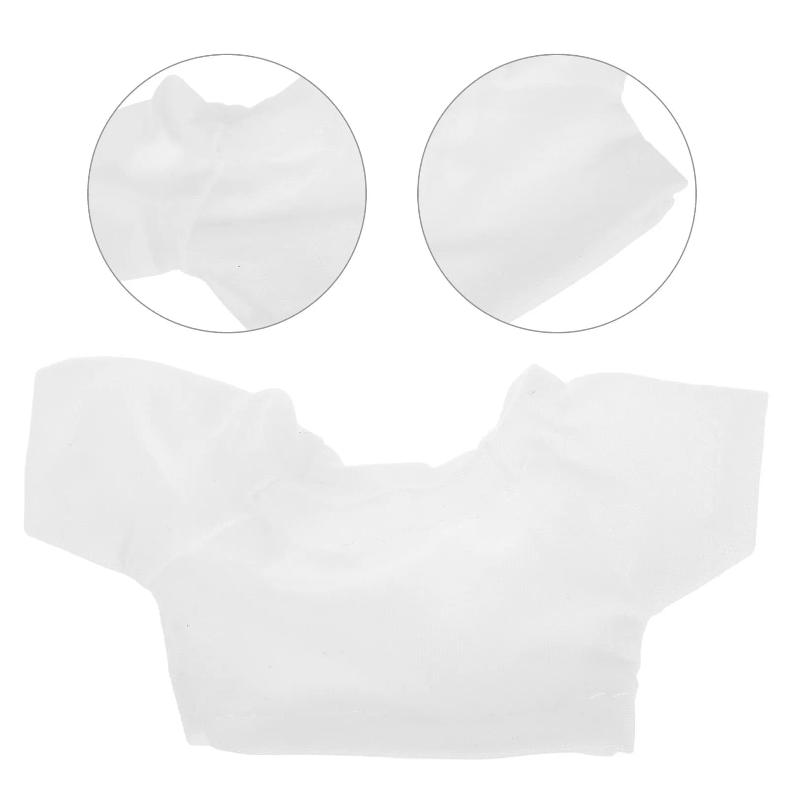 6Pcs Bear Tshirt Set for Stuffed Bears Cotton Mini Animal Outfit Stylish Collar Design White Blank Sublimation