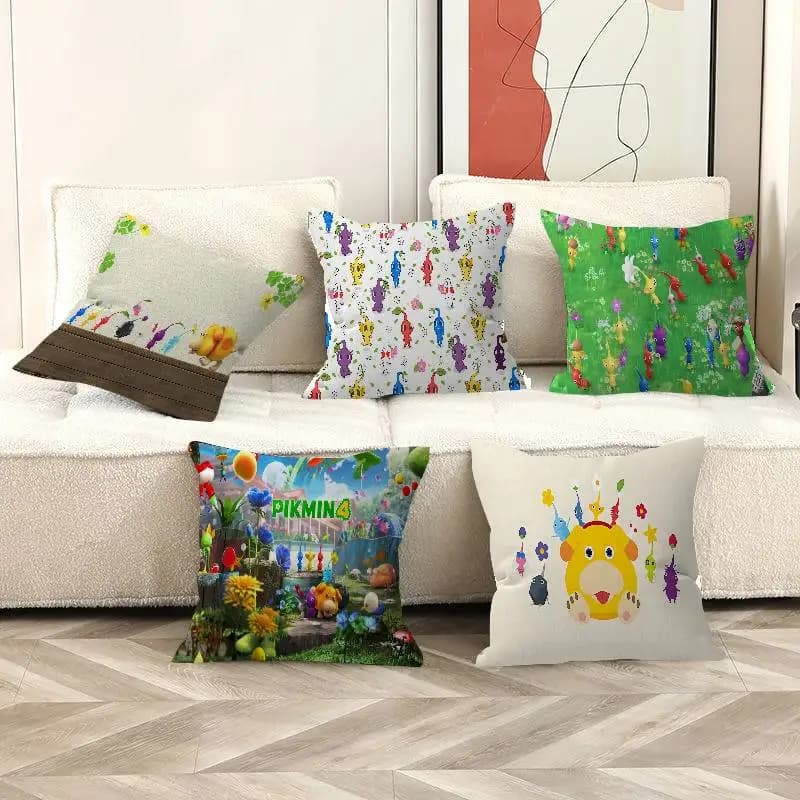 Classic Animation PIKMIN Cushion Cover Polyester Sofa Cushions Decorative Throw Pillows Home Decoration Pillowcover