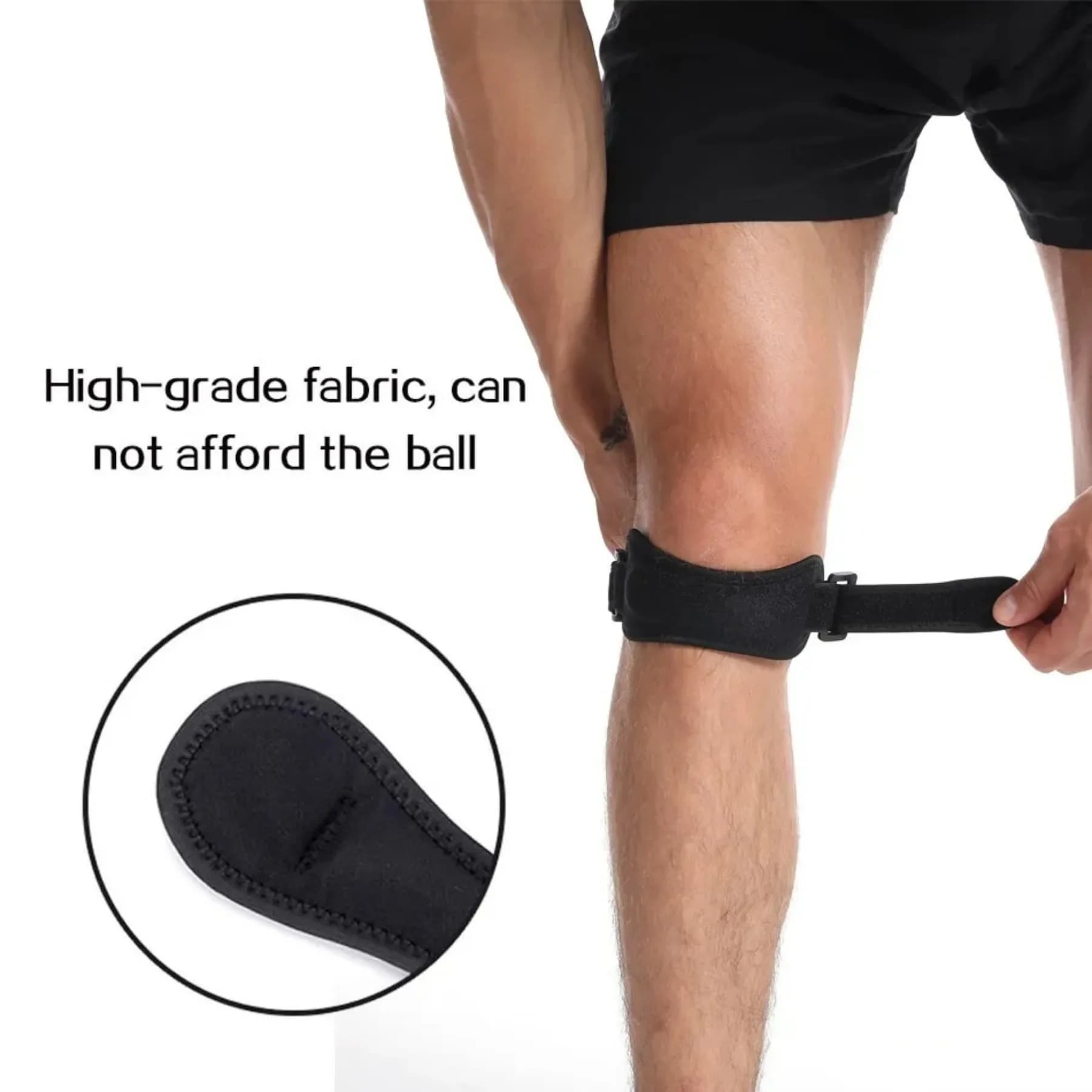 Supporto per Ginocchio Sportivo con Fascia Regolabile, Protezione in EVA per Basket e Pallavolo