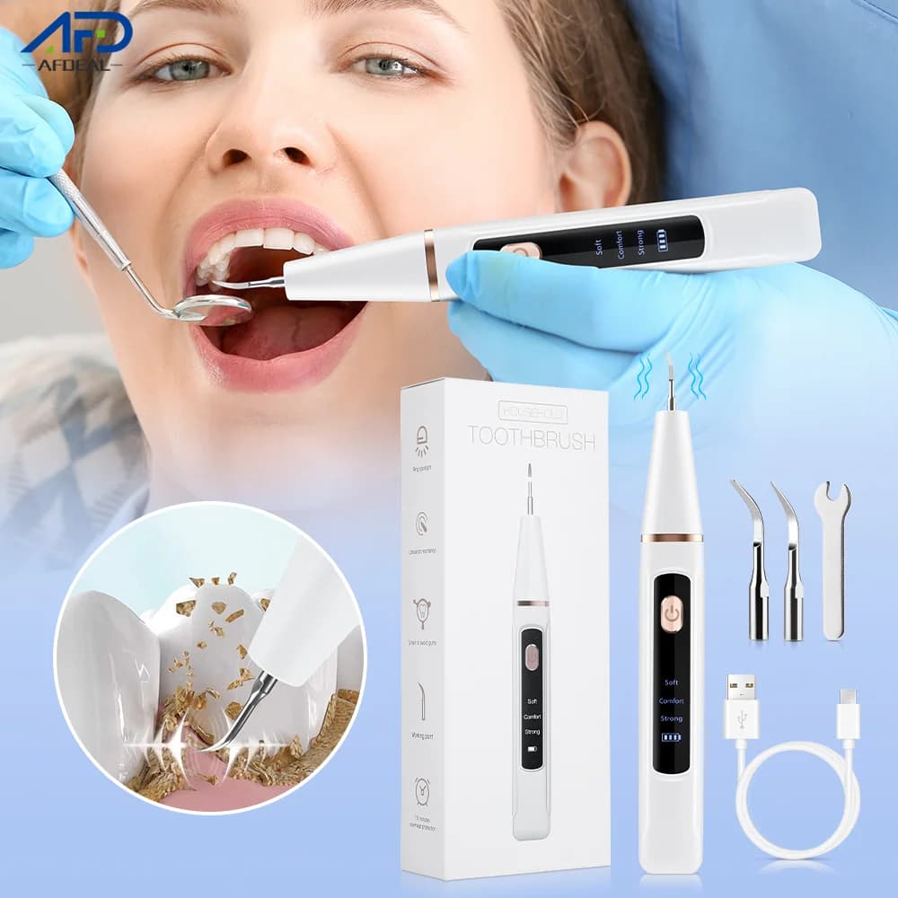 Portable Ultrasound Electric Dental Cleaner, Tartarus Eliminator, Plaque and Macchie Removal, Tooth Ablation