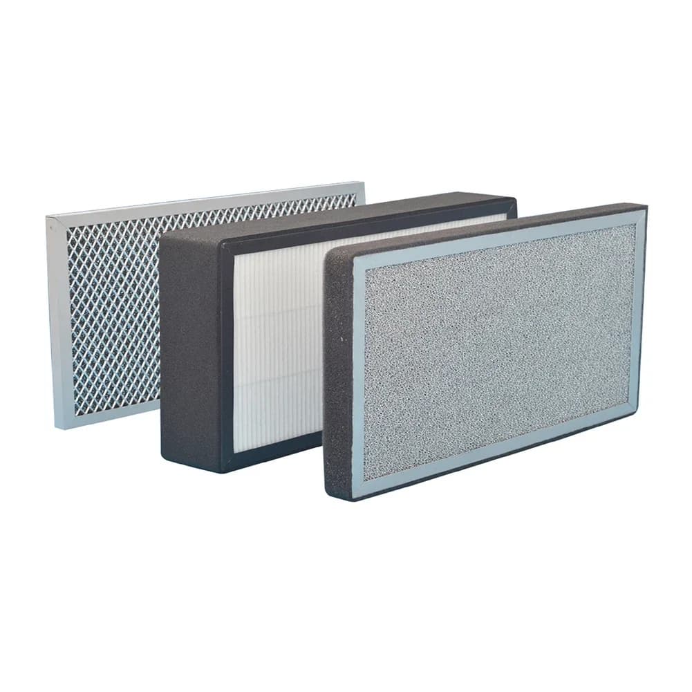 Purificatore d'aria per la casa, filtro HEPA a carbonio per la cattura di microparticelle, filtro a 3 strati, dimensioni del condotto 100mm e 150mm