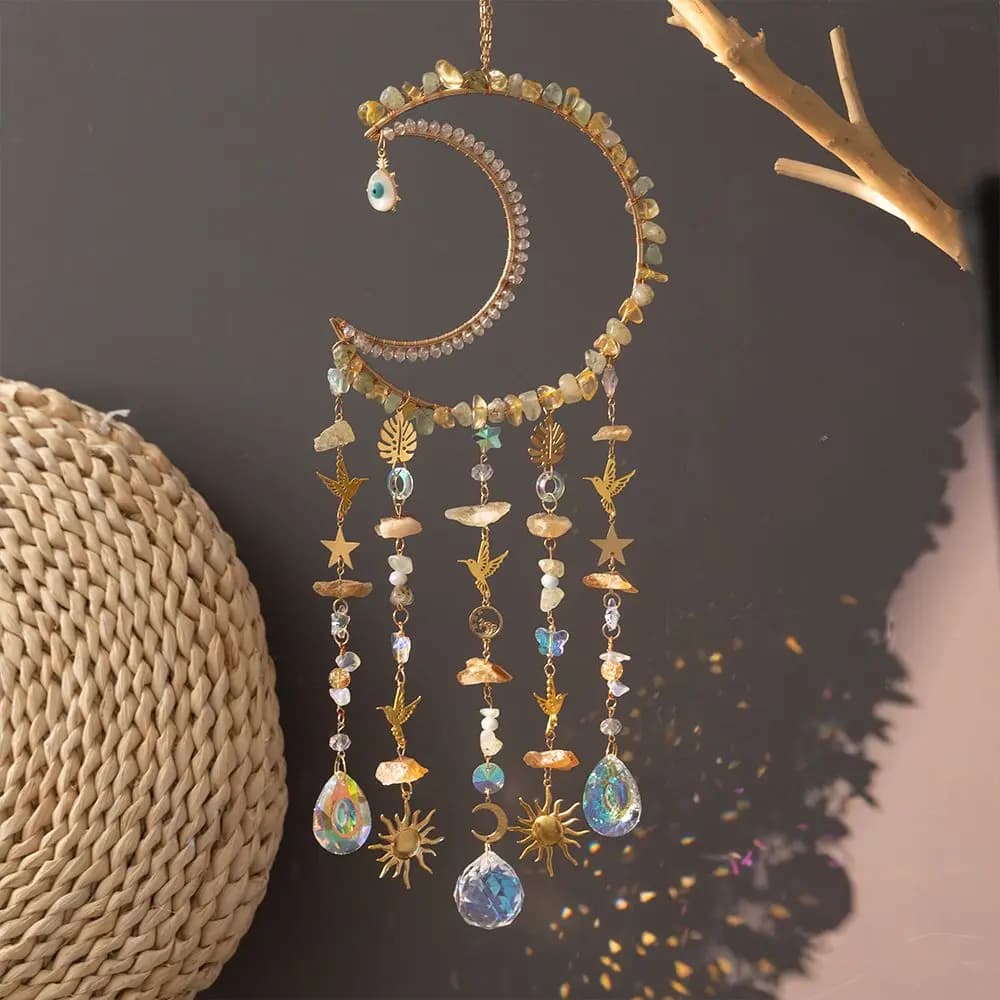 Pendant High-end Crystal Gravel Sunshine Catcher Rainbow Children's Room Wind Chimes Balcony Dream Catcher Decorative Pendant