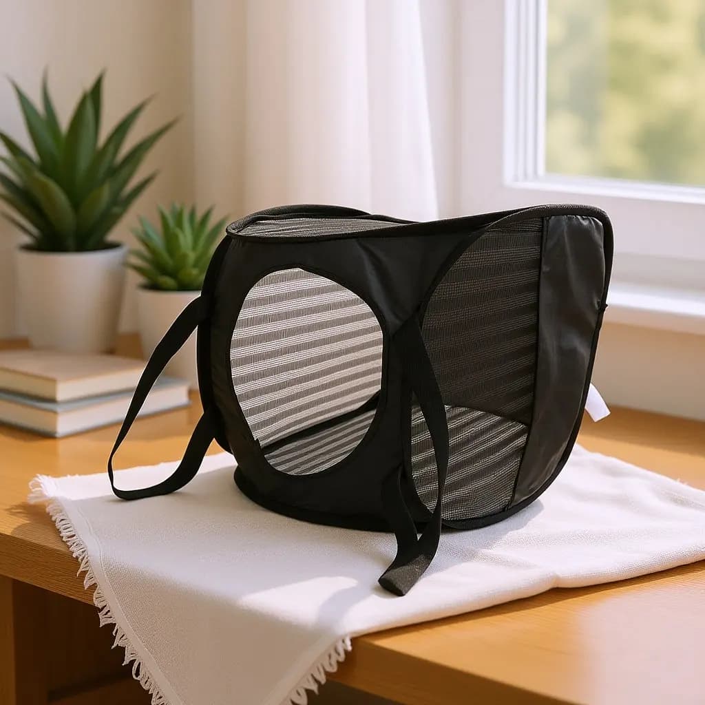 Pop Up Mesh Foldable Laundry Hamper Bag Side Handles Breathable Space Saving Lightweight for Dorm Room Bathroom Home