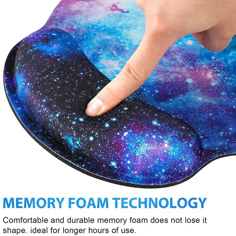 Tappetino per Mouse da Gaming in Silicone con Supporto per Mano e Poggiapolsi Ergonomico
