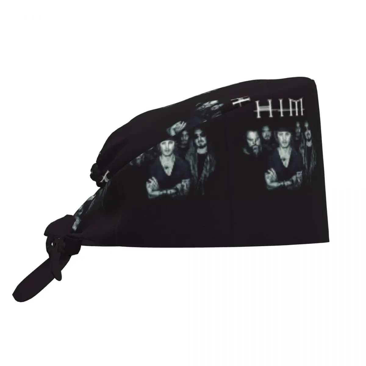 Him Band Washed Him Ville Valo Razorblade Romance Scrub Hat Doctor Working Surgical Cap Adjustable Nursing Caps for Dentist