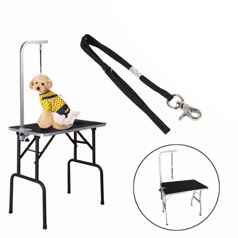 Corda di Contenimento da 50cm per Tavolo da Toelettatura, Imbracatura per Gatti, Corda in Nylon per Cani, Clip di Bloccaggio, Anello di Contenimento