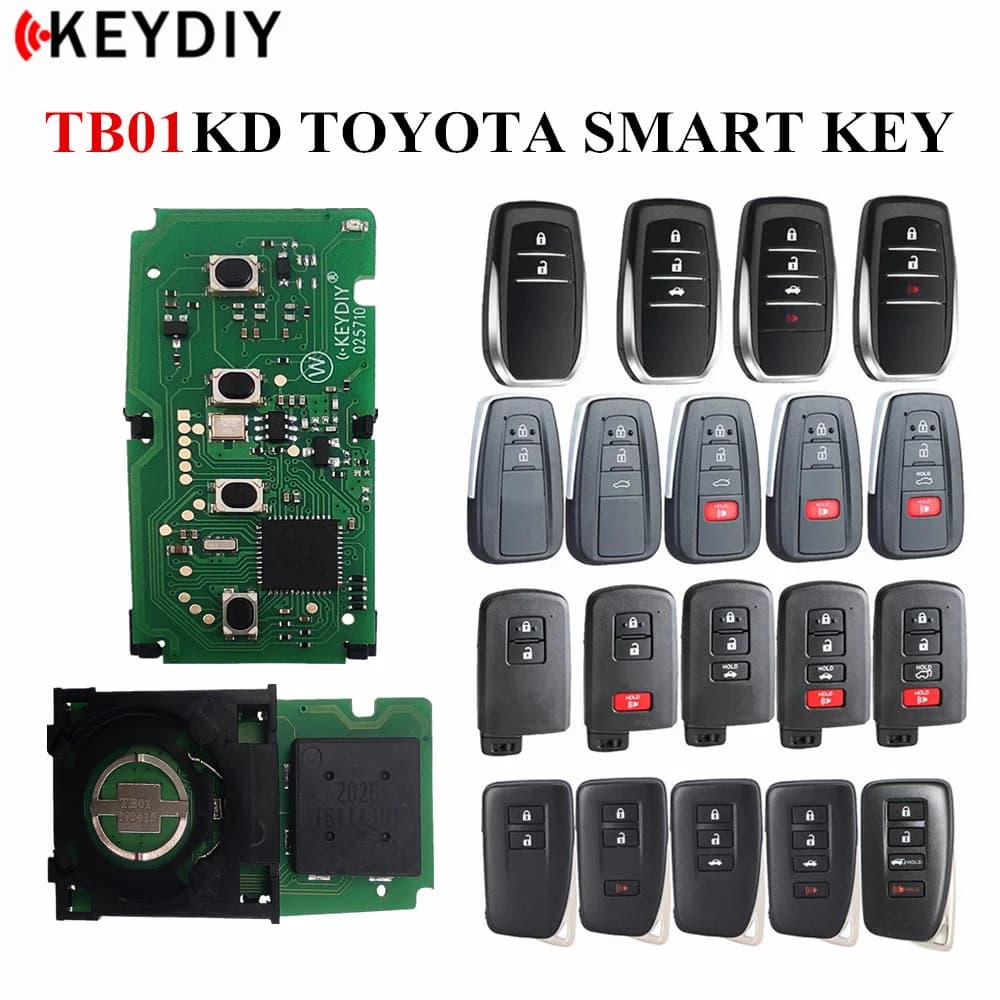 KEYDIY TB01 KD Smart Key telecomando universale con transponder 8A e custodia per Toyota Corolla RAV4 Camry/Lexus FCCID:0020