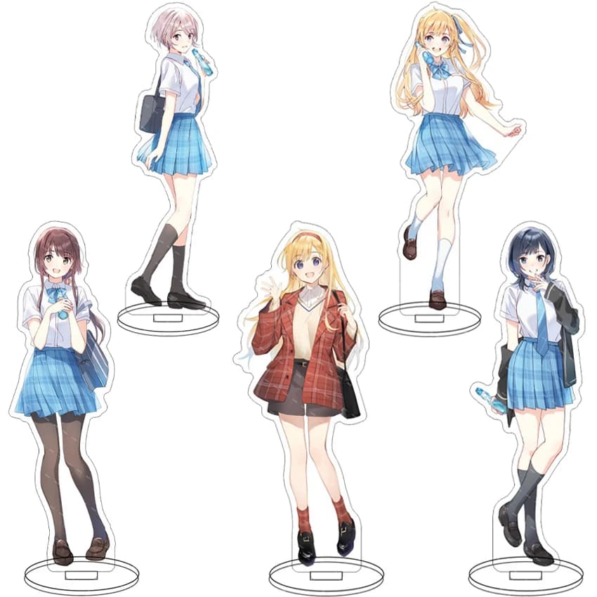 16CM Anime Figure Chitose Is in the Ramune Bottle‌ Chitose Saku Hiiragi Yuko Uchida Yua Aomi Haru Cos Acrylic Stand Ornaments