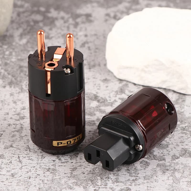 di1Pc P-079E C079 EU Power Connector P-079/C-079 Male Female HIFI-End Power Cable Power Adapter elettrica