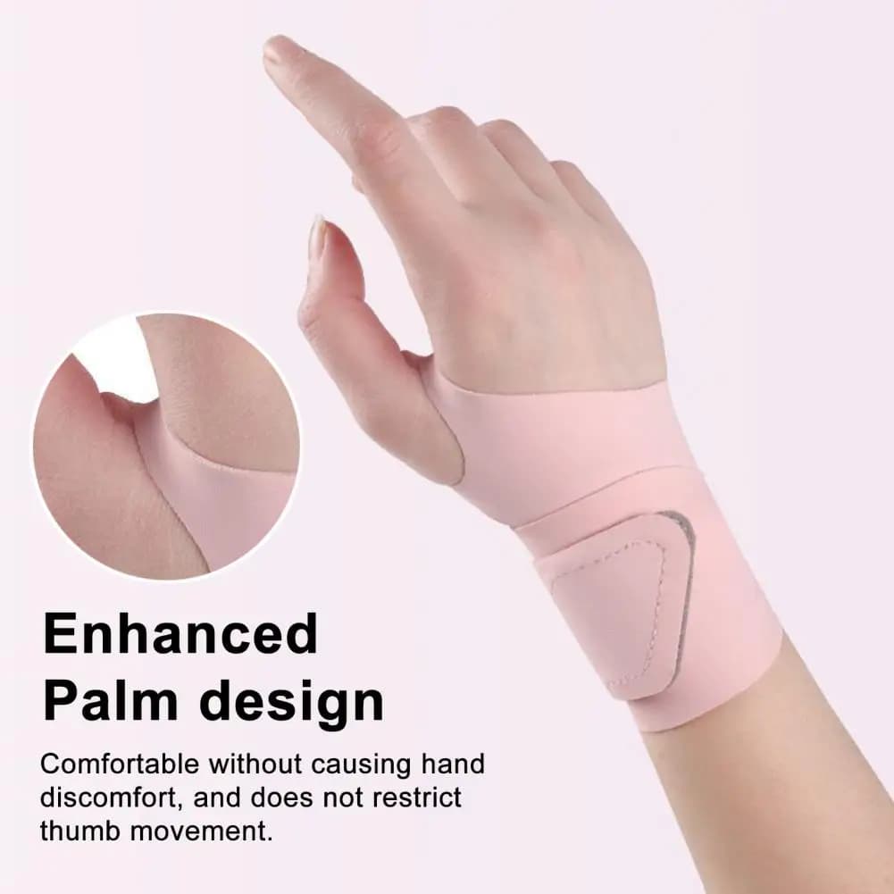 Supporto per Polso con Passante per il Pollice, Regolabile e Traspirante, Fascia Compressiva per Alleviare il Dolore al Polso