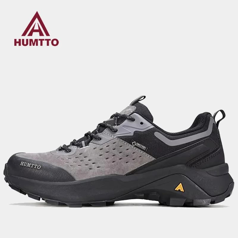 Humtto Scarpe da trekking all'aperto in pelle bovina da uomo Scarpe da ginnastica da arrampicata traspiranti da uomo Trekking Caccia Turismo Stivali da montagna scarpe casual