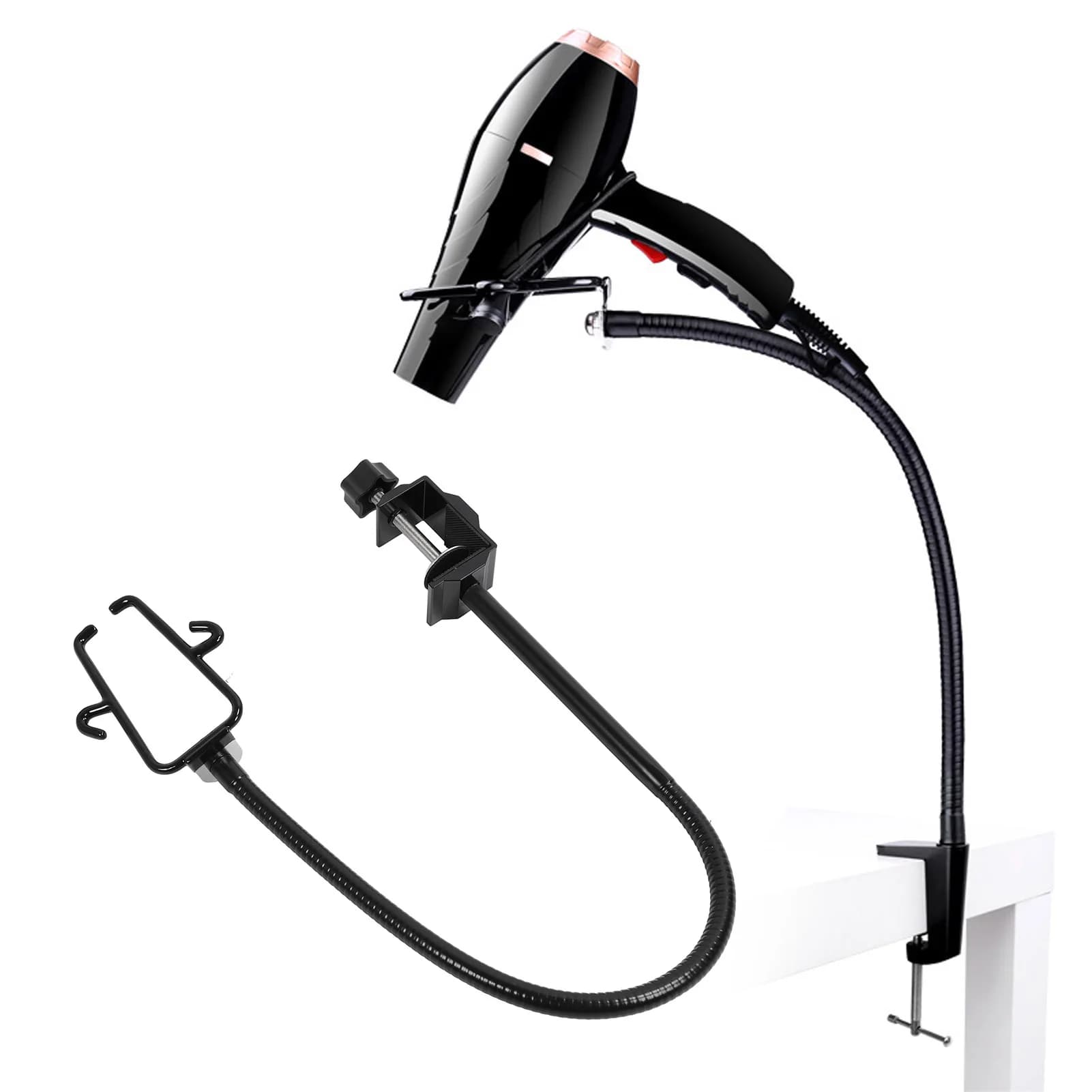 Support for hair dryers for hair clips Adjustable angled aluminium alloy hair clamp for adjustable hair clamp