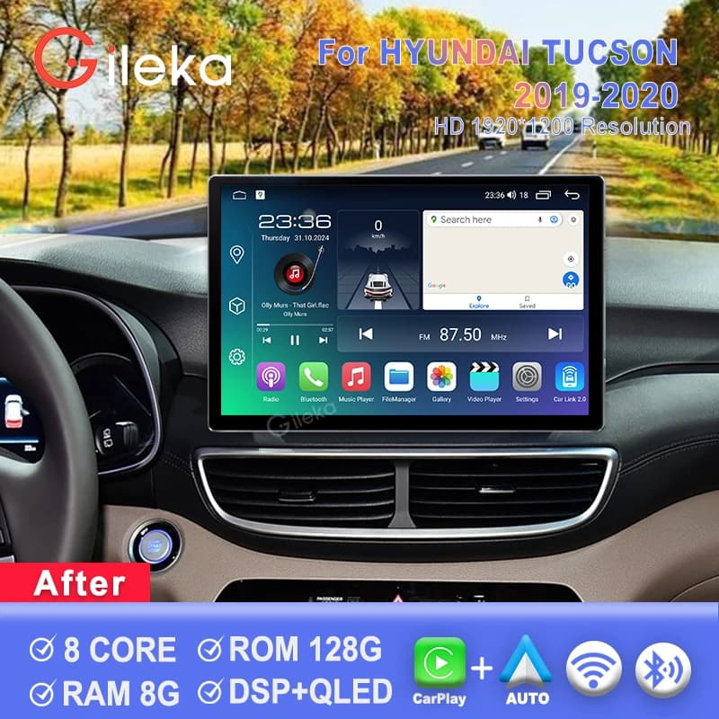 13.1 pollici Per HYUNDAI TUCSON 2019-2020 Autoradio Carplay Android Auto Lettore Multimediale GPS WiFi