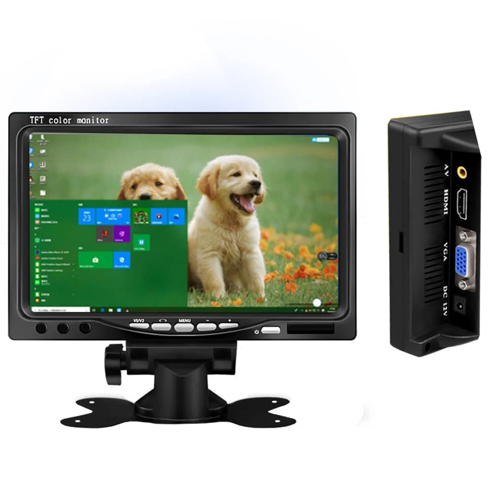 HDMI 7 inch widescreen HD 1024*600 small LCD with Mini Desktop compatible AV / VGA