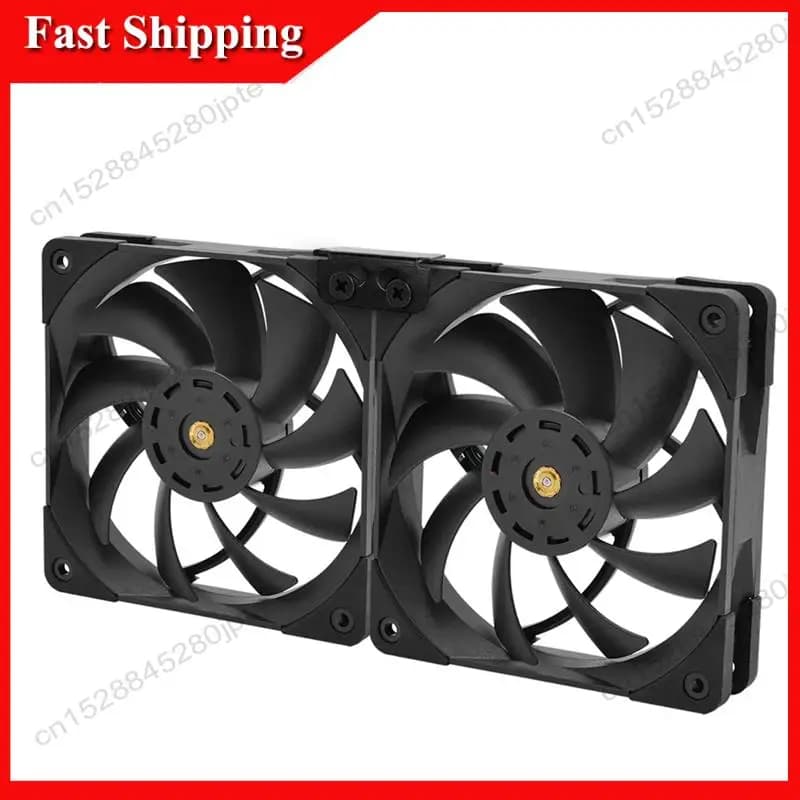 -ABUB Staffa ventola Supporto radiatore computer doppia ventola per raffreddamento scheda video Supporto fai da te 80MM/90MM/120MM/140MM (4 pezzi)