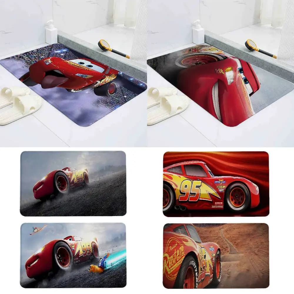 Cars L-Lightning M-McQueens Non-slip Bath Mat Door Mat Home Decoration Carpet