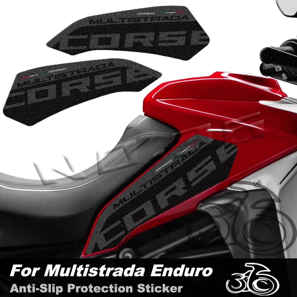 For Ducati Multistrada 1200 Enduro Pro 1260 Enduro 3M Moto Tank Carburet Anti-Slip Ginocchio Protection Grip Pad Decalcomanie