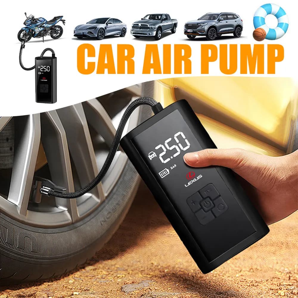 Compressore d'aria wireless per auto, gonfiatore per pneumatici e palloni, compatibile con Lexus F SPORT Plug-in Hybrid ES UX 300e GS GX IS LS LX LBX 350h 450h