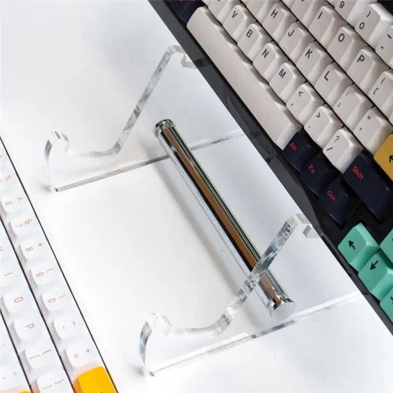 A72P 2-Tier Keyboard Display Stand Clear Acrylic Tablet Stand Mechanical Keyboard Holder Gaming Keyboard Stands