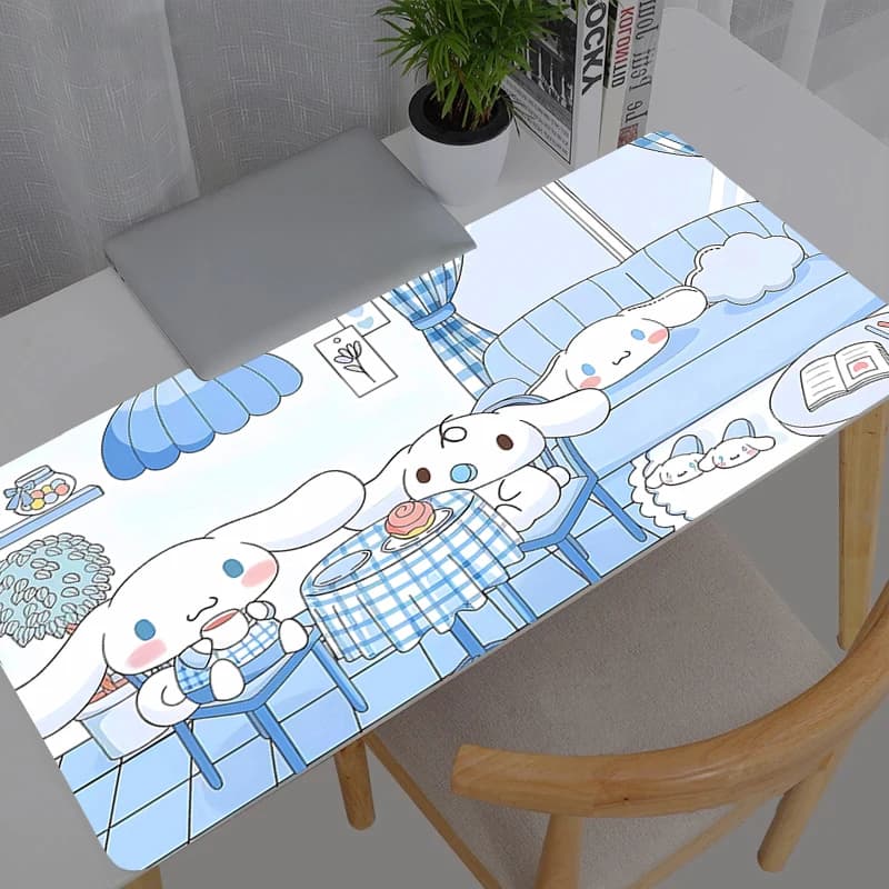 Mouse Mat for Gaming Anime XXL Durable, Large Keyboard Mat and Sanrio Cinnamoroll Mouse, Computer Desk Mat
