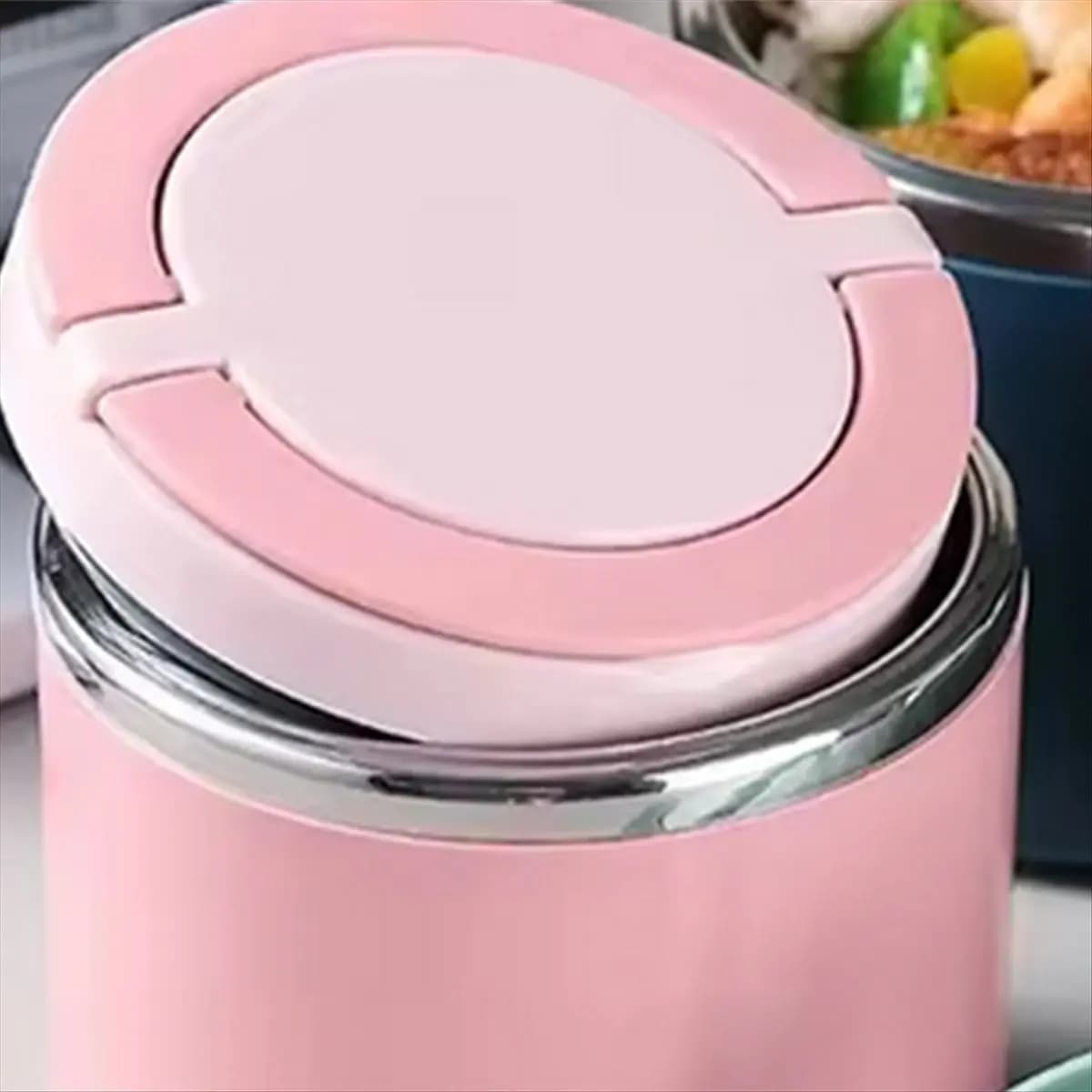 BAAQ Food Thermal Jar Insulated Soup Cup Containers Stainless Steel Lunch Box Keep Hot for School Children Blue 630ml