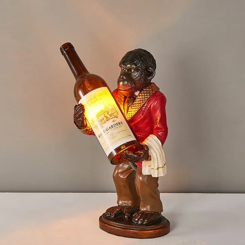 Vintage resin table lamps retro monkey lamp for study bedroom Home Deco Maison Loft next to E14 Art Deco desk lamps