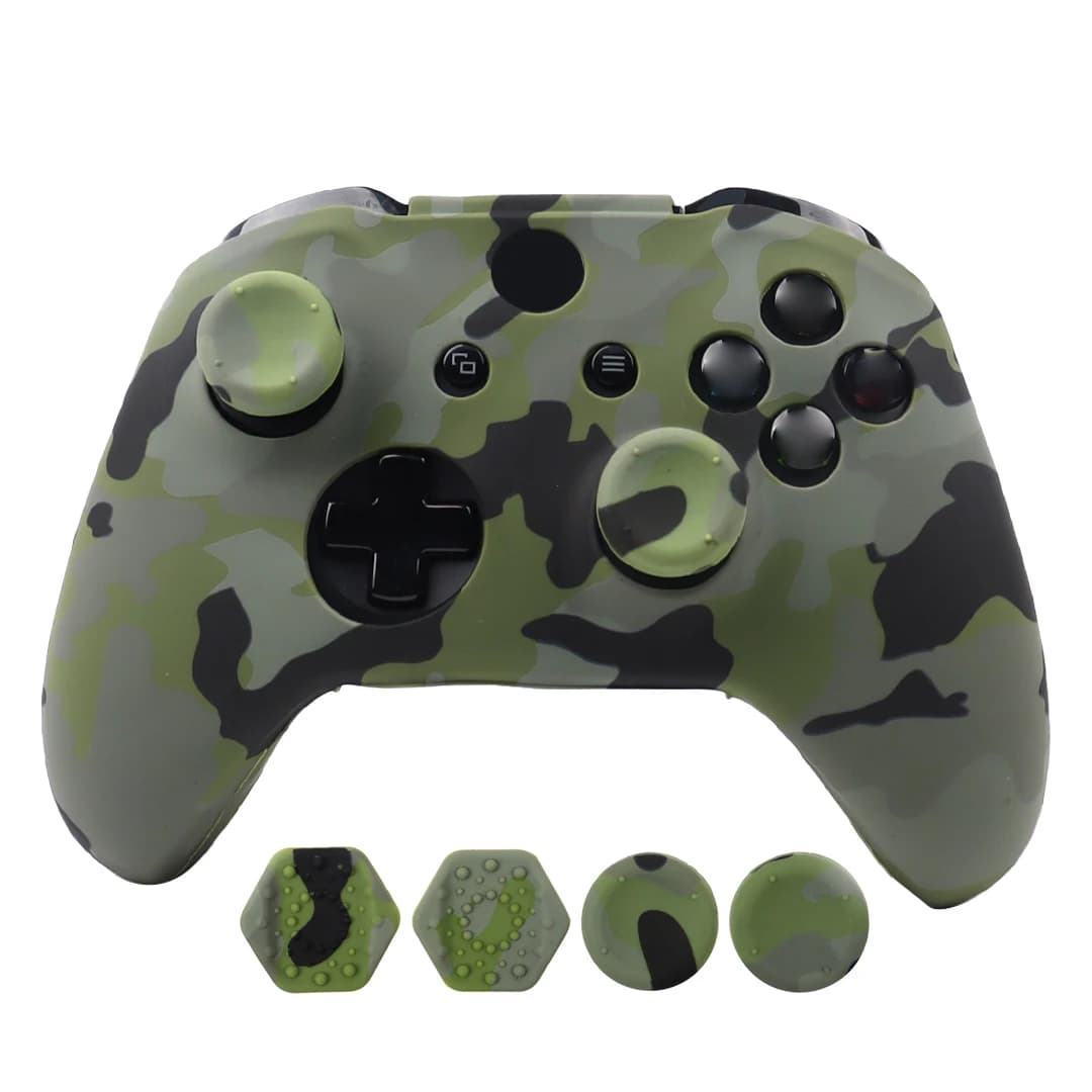 Camo Anti-Slip Silicone Cover for Xbox One S/X Controller, Sweatproof Protective Skin Case Comfort Gamepad Grip Sleeve
