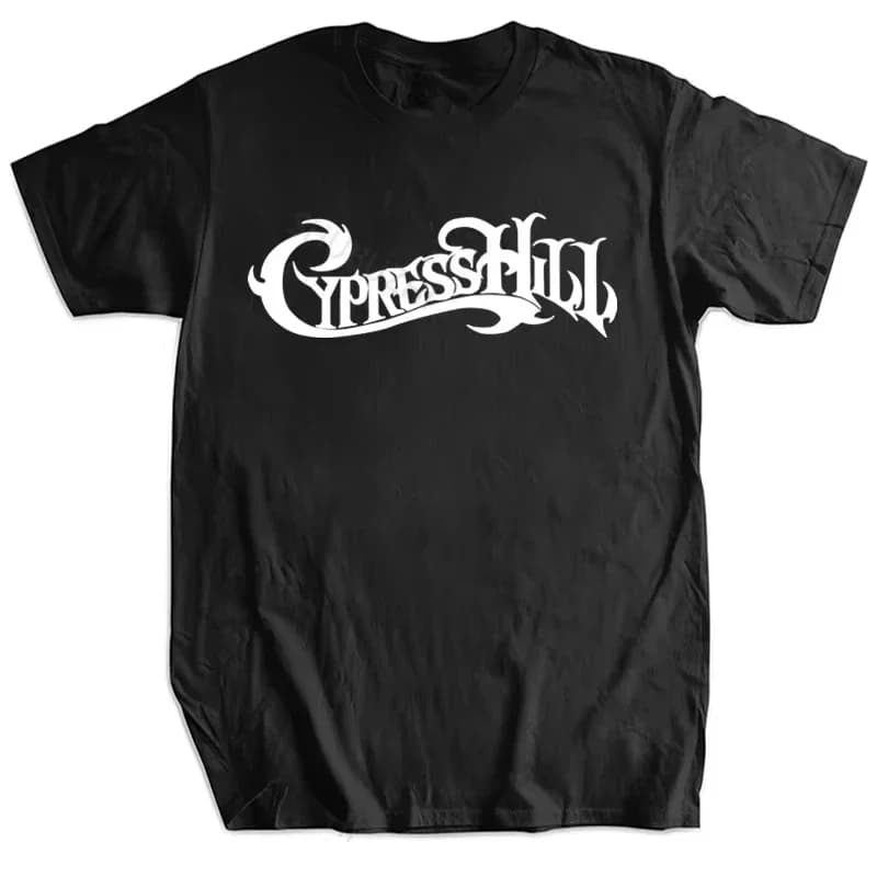 T-shirt da uomo girocollo Cypress Hill nera, nuova maglietta hip hop da uomo con scollo a O, t-shirt casual da motociclista