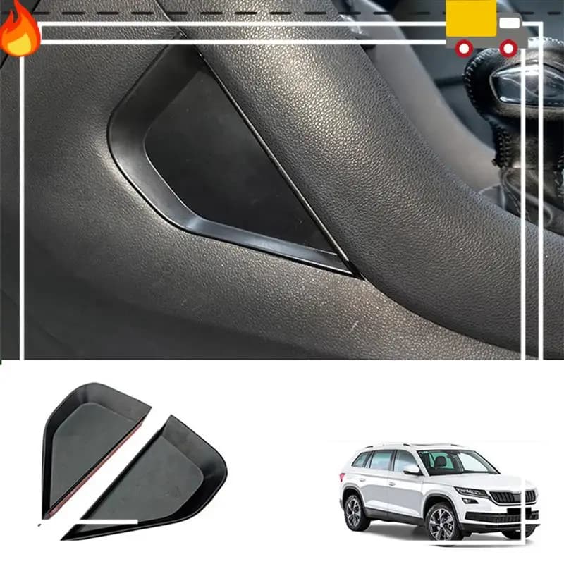 4X Lato Auto Centro Scatola di Immagazzinaggio di Controllo Piastra Spaziale Copertura In Plastica Trim Accessori Interni Per Skoda Kodiaq 2017-2022