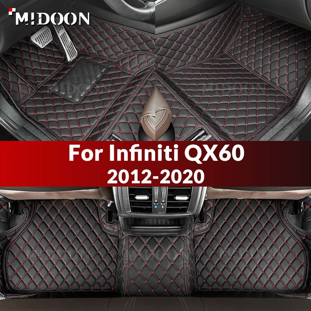 Tappetini per auto MIDOON per Infiniti QX60 2012-2020 Tappetini personalizzati per auto, copertura per tappeti, accessori interni