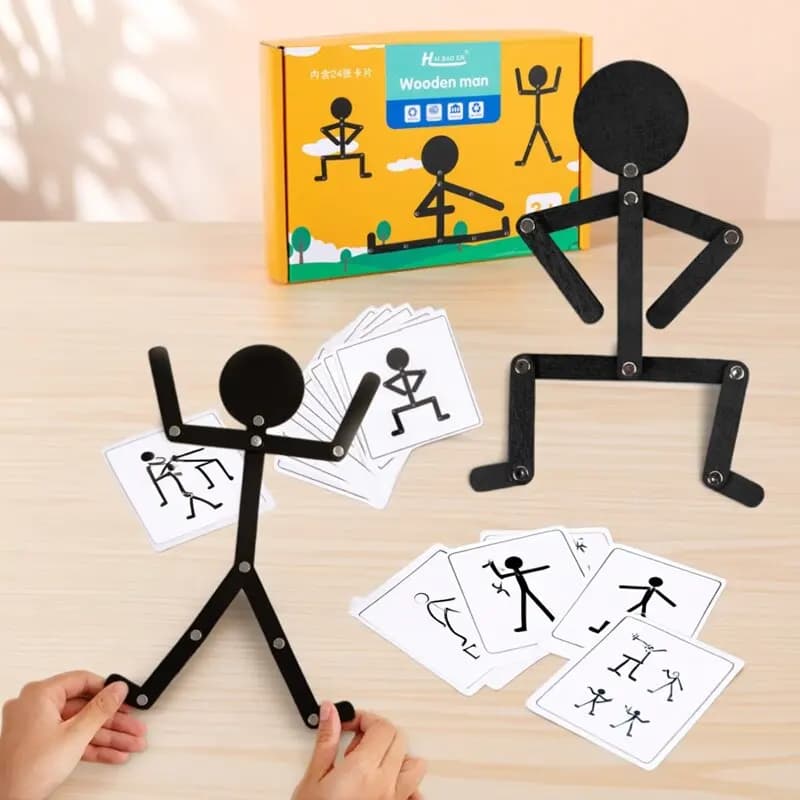 Puzzle in Legno Montessori a Tema Sportivo per Bambini, Giocattolo Educativo Precoce per Migliorare l'Immaginazione e le Abilità Manuali, Regalo per