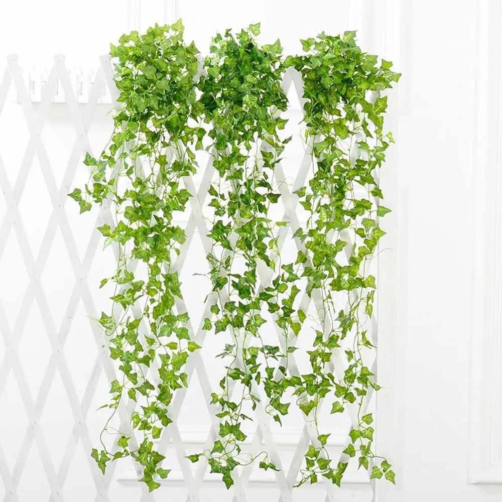 12 Pezzi di Foglie Verdi Artificiali per Decorazioni Romantiche di Matrimoni, Allestimento Tavoli, Fiori di Seta, Piante Finte