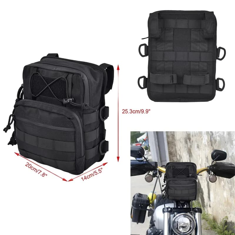Borsa da manubrio per moto Sissy Bar T-Bar per Harley Softail Dyna Sportster FXBB Borse per manubrio anteriori personalizzate Borsa da viaggio