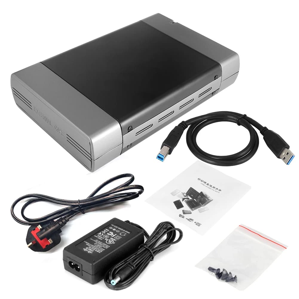 Custodia per HDD SDD da 5,25 pollici USB 2.0 Spina UE/USB3.0 Spina UK Adattatore per scatola unità ottica esterna SATA per Windows98/XP/Mac OS 9.0
