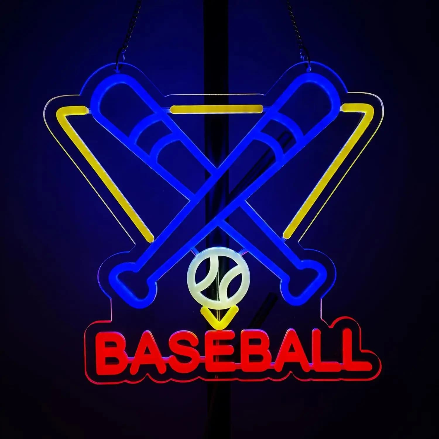 Insegne al Neon a Tema Baseball, Luci LED Dimmerabili USB per Bar, Club, Camera da Letto, Pub, Caffè, Palestra, Decorazioni per Feste e Regali