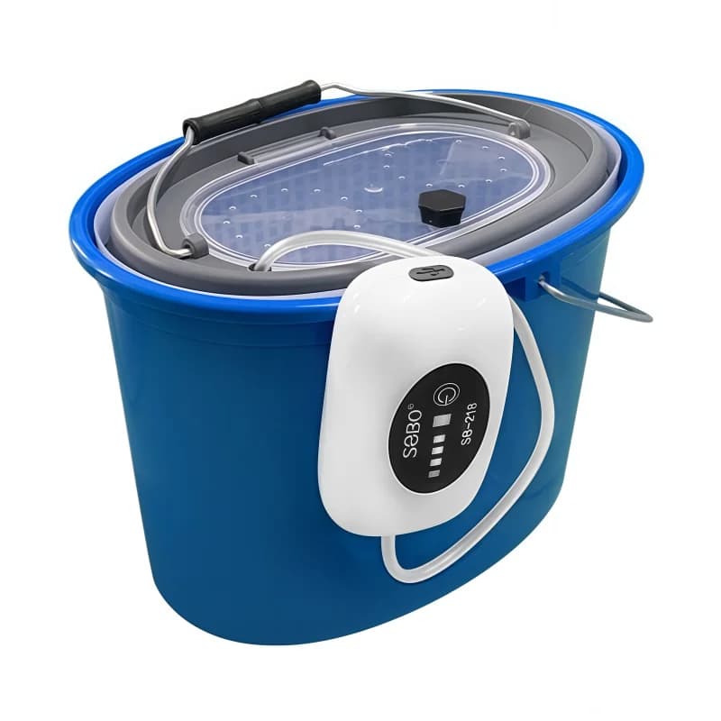 Blue Portable Basket for Fishing & Equipment, Container Portable Refrigerant for Live baits with Aeration System for Salt Water and Rock Fishing