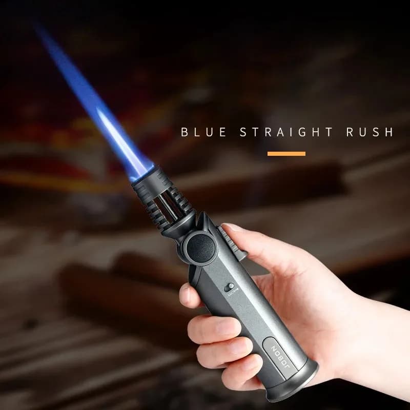 Accendino a Gas JOBON con Fiamma Blu Diretta e Ugello Rotante, Pistola Spray ad Alta Temperatura per Barbecue e Sigari, Strumento da Esterno, Regalo