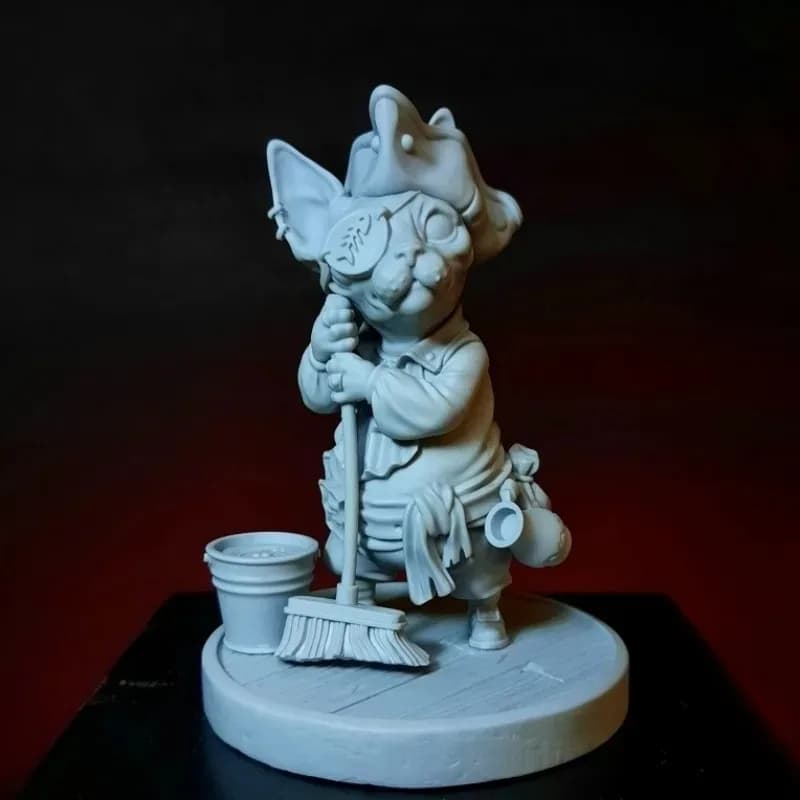 70mm di altezza figura in resina Kit modello assemblato cappello da pirata fantasia Hobby giocattolo Diorama in miniatura non assemblato non verniciato spedizione gratuita