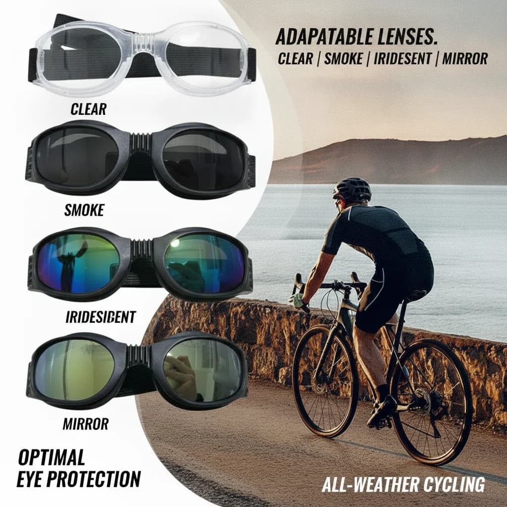 Impact Resistant Folding Goggles Windproof Ski Cycling And Mountaineering Protective Eyewear