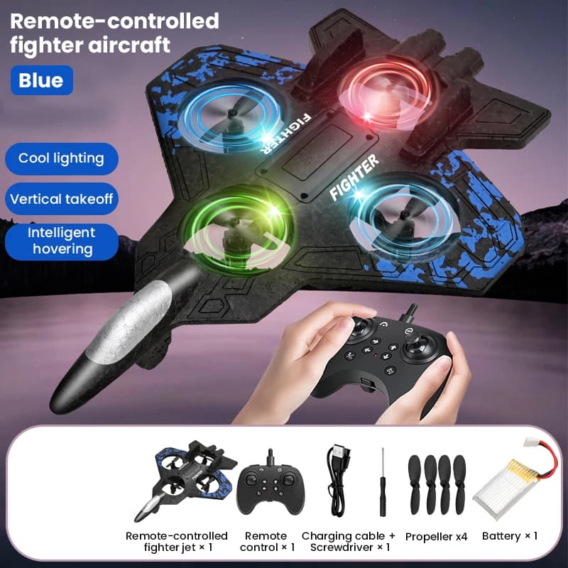 Aliante Elicottero Volante Rc Hobby Jet Aereo 2.4G Stunt Schiuma di Controllo Remoto Aereo Da Caccia Giocattolo con Luce Giocattoli Volanti All'aperto