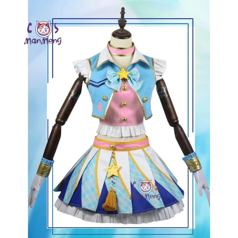 Amahane Madoka Anime Aikatsu! Costume cosplay Donna dolce vestito collane puntello calzino guanto Halloween Natale Lolita uniforme vestito