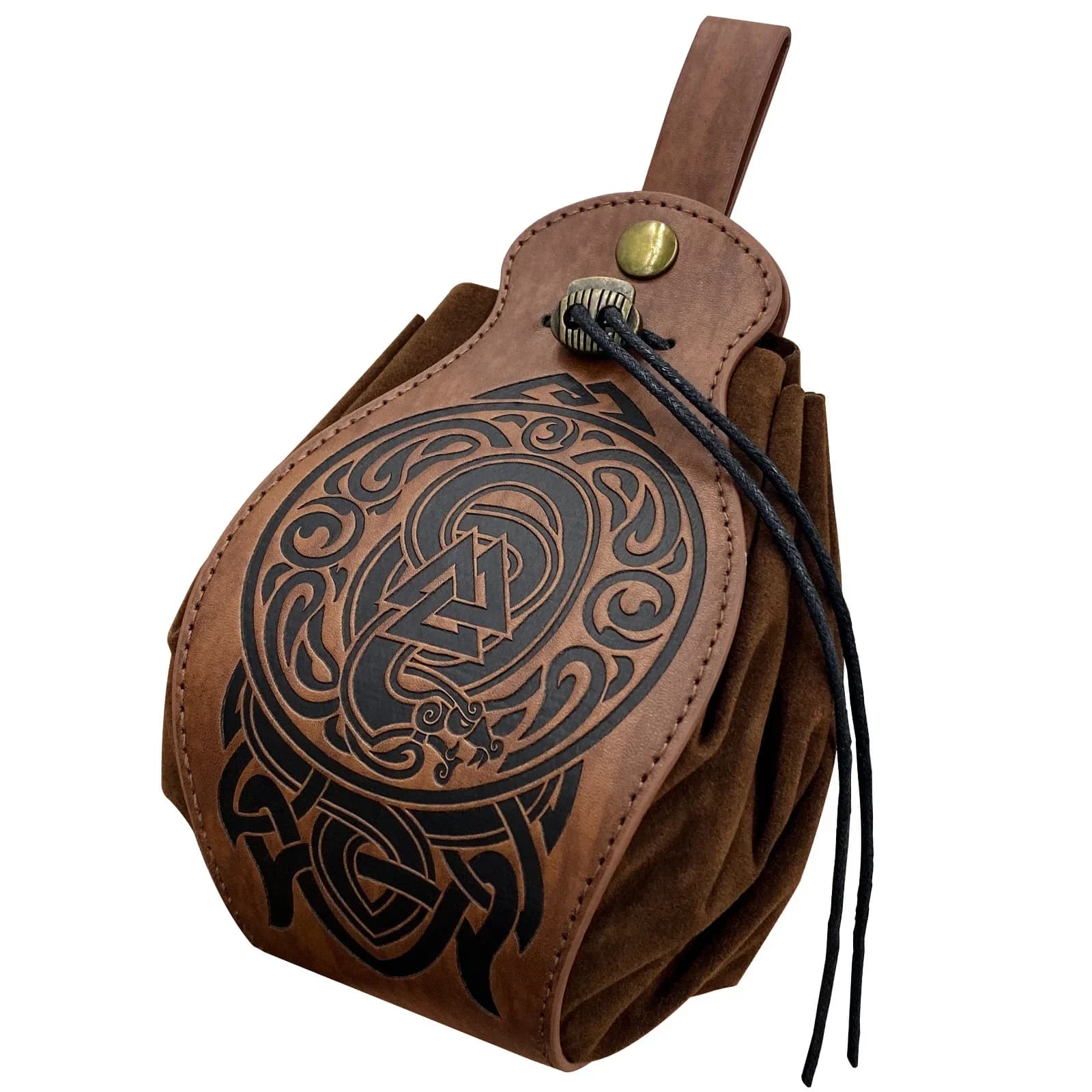 Custodia per soldi vichinga medievale Accessori cosplay medievali Cintura appesa Borsa per dadi Uomo Donna Portamonete con coulisse in ecopelle