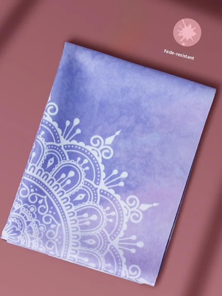 Tappetino Yoga Portatile Sottile in Suede, Gomma Stampata Assorbente Antiscivolo, Serie II del Marchio Gaiam Fitn Sports Yoga Towel