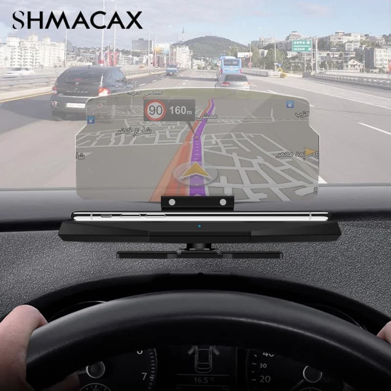 Proiettore GPS per supporto per telefono con display di navigazione HUD Head Up per auto