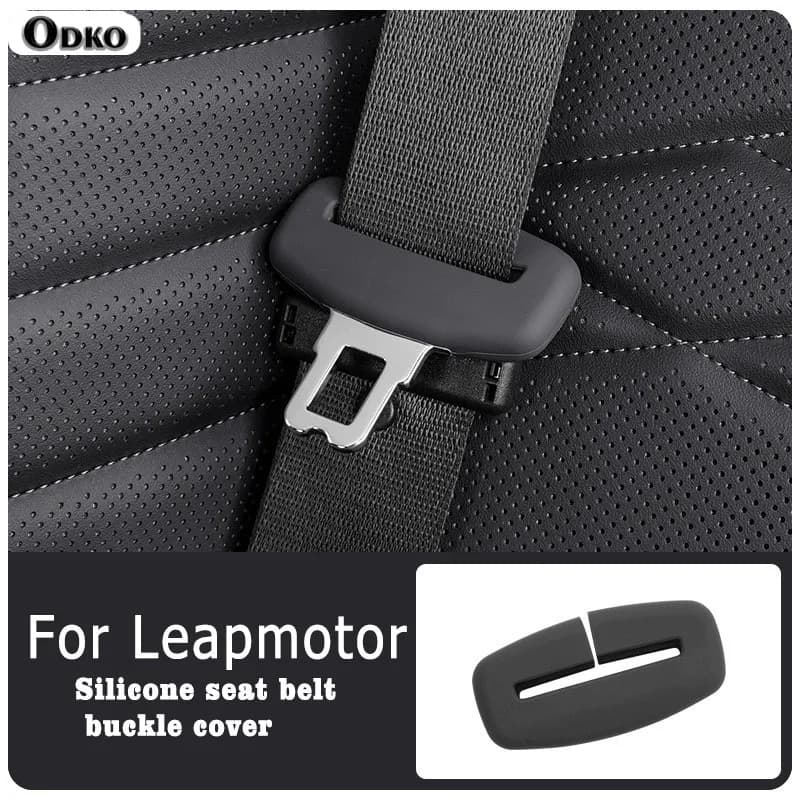For Leapmotor C11 C01 T03 S01 B10 Interior Accessries 2/4 Piece Car Seat Belt Silicone Protective Cover Trim