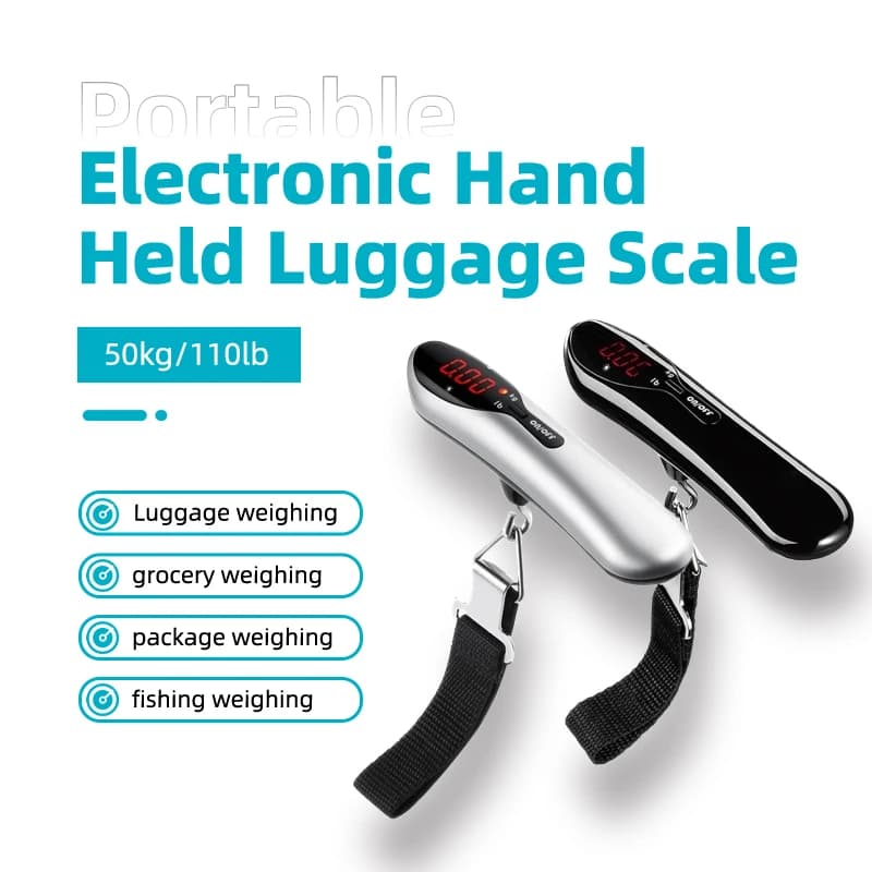Portable 50kg/110lb Electronic hand held luggage scale Hanging Scales Weight Balance Travel suitcase case - Portable Weight Tool