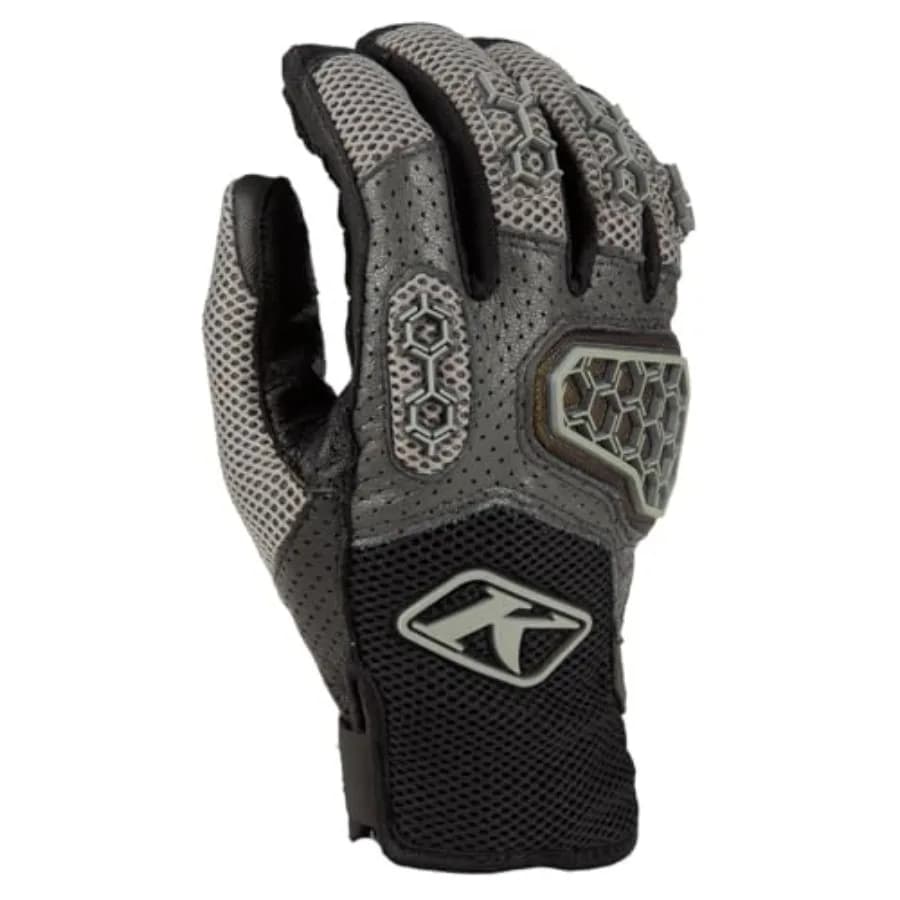 Men's Mojave Pro Off-Road Motorcycle Gloves: durable synthetic leather, black/gray, reinforced knuckles and palm padding for en